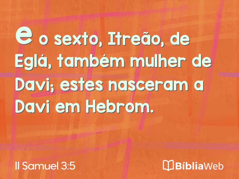 II Samuel 3:5 em imagem para compartilhar