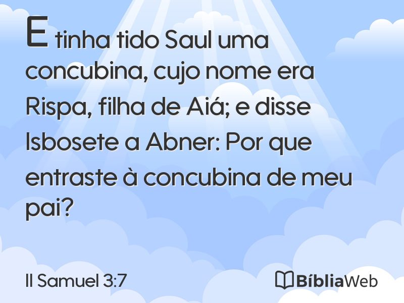 II Samuel 3:7 em imagem para compartilhar