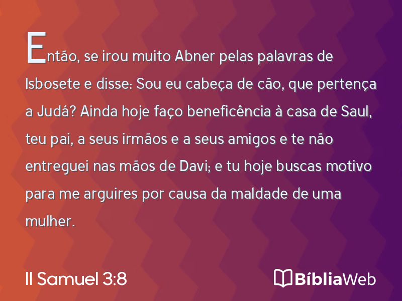 II Samuel 3:8 em imagem para compartilhar