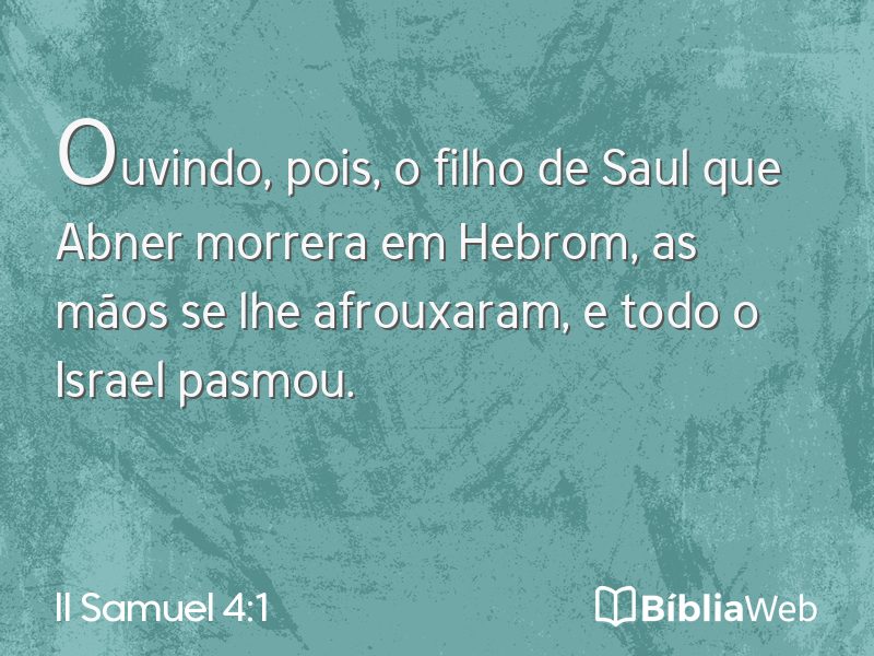 II Samuel 4:1 em imagem para compartilhar