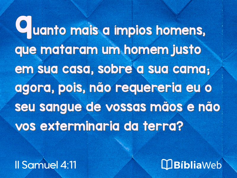 II Samuel 4:11 em imagem para compartilhar