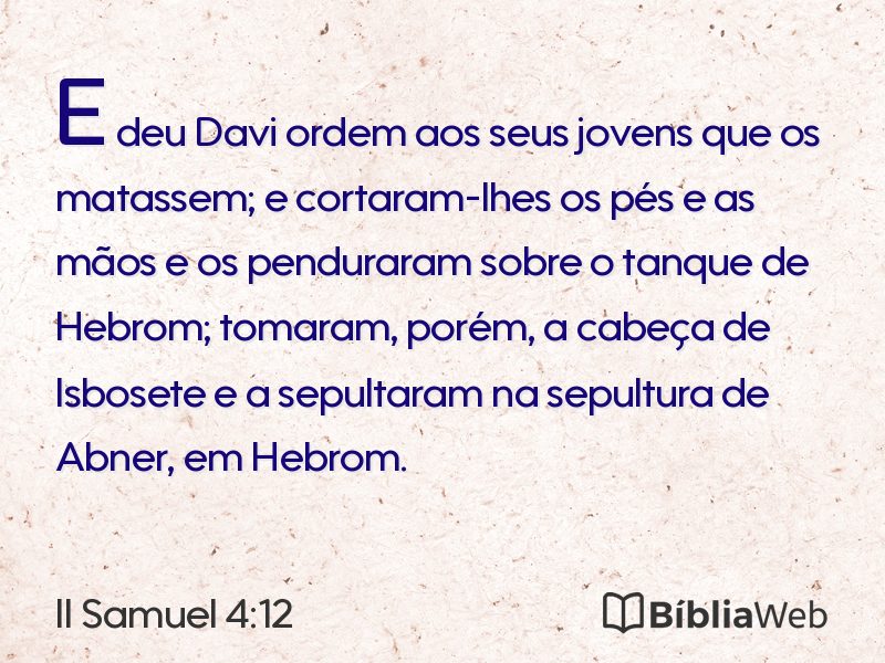 II Samuel 4:12 em imagem para compartilhar