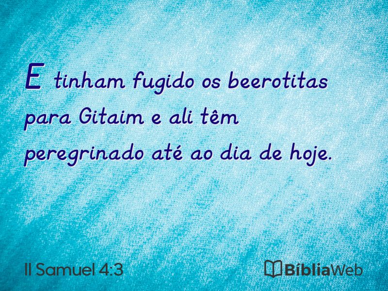 II Samuel 4:3 em imagem para compartilhar