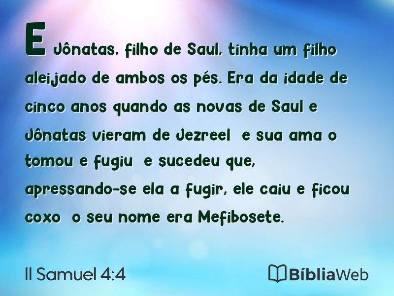 II Samuel 4:4 em imagem para compartilhar