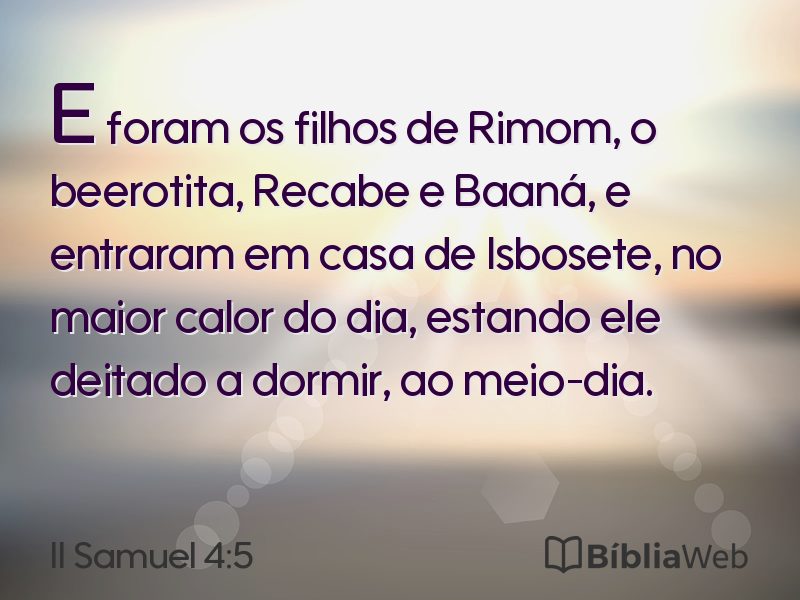 II Samuel 4:5 em imagem para compartilhar
