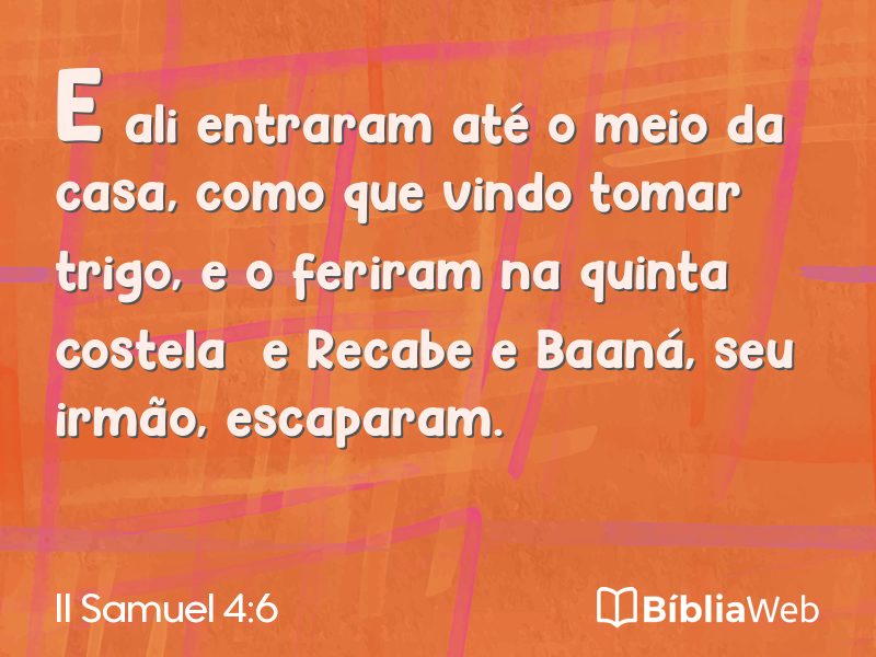 II Samuel 4:6 em imagem para compartilhar