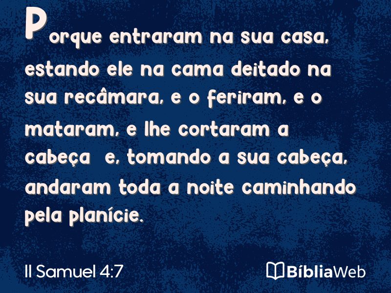 II Samuel 4:7 em imagem para compartilhar