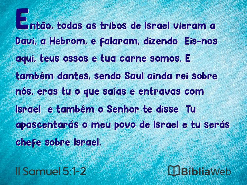II Samuel 5:1-2 em imagem para compartilhar