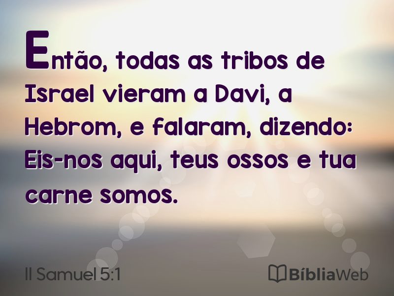 II Samuel 5:1 em imagem para compartilhar