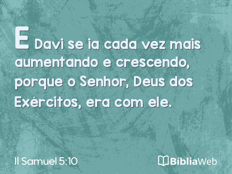 II Samuel 5:10 em imagem para compartilhar