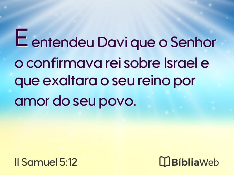 II Samuel 5:12 em imagem para compartilhar