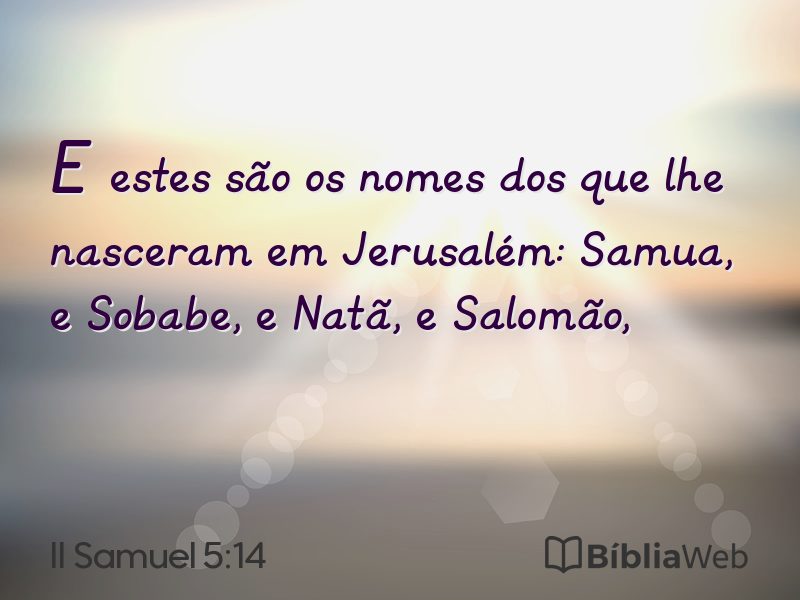 II Samuel 5:14 em imagem para compartilhar
