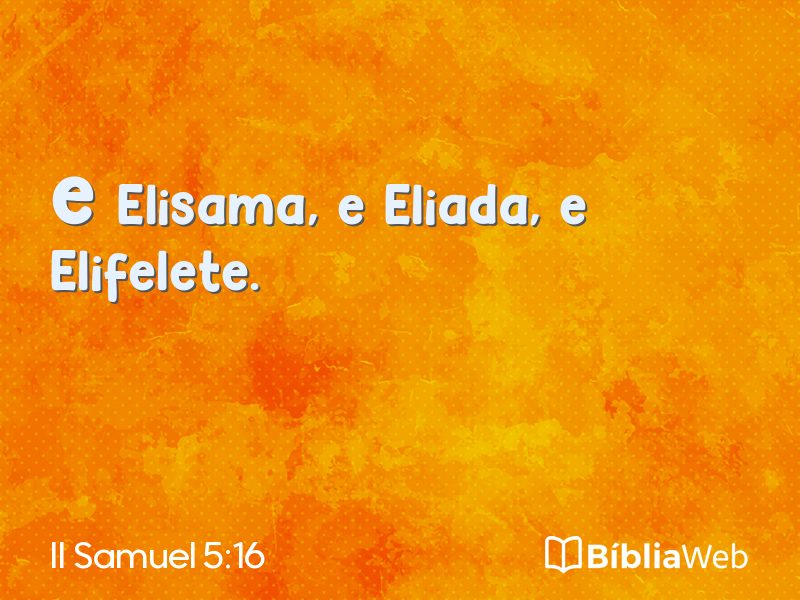 II Samuel 5:16 em imagem para compartilhar