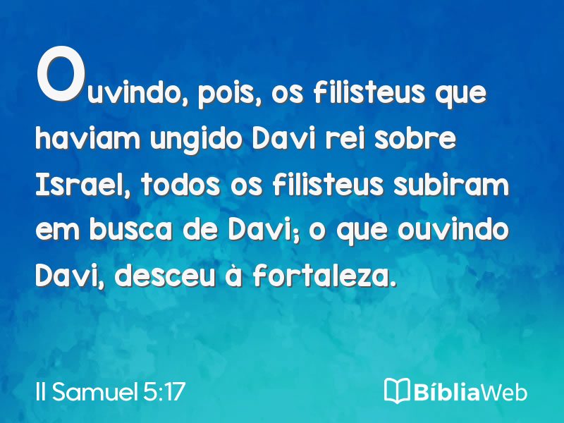 II Samuel 5:17 em imagem para compartilhar