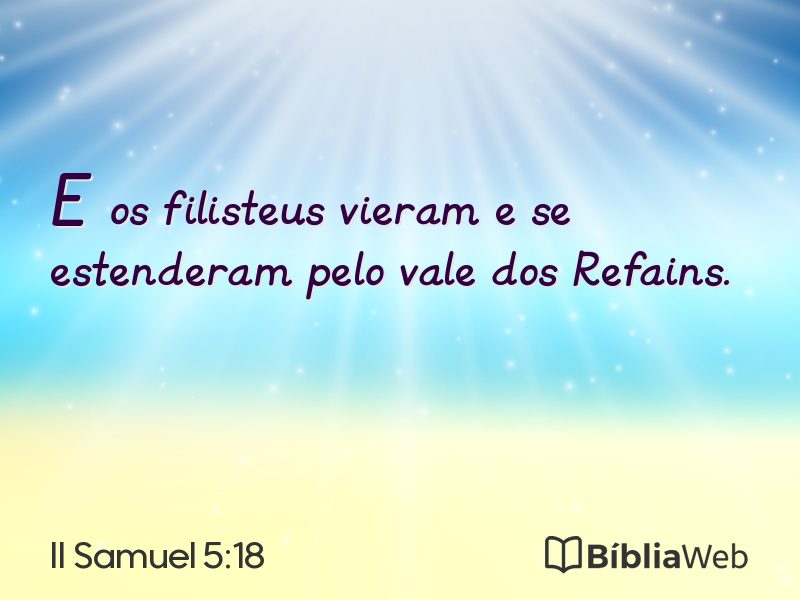 II Samuel 5:18 em imagem para compartilhar