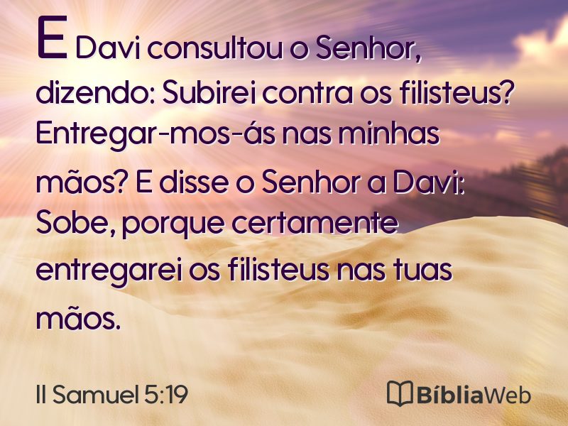 II Samuel 5:19 em imagem para compartilhar