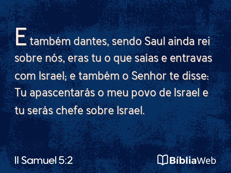 II Samuel 5:2 em imagem para compartilhar