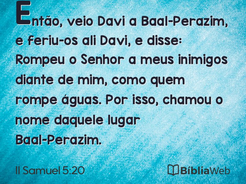 II Samuel 5:20 em imagem para compartilhar