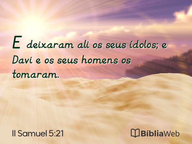 II Samuel 5:21 em imagem para compartilhar