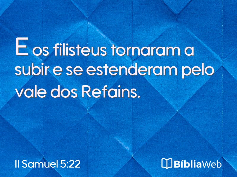 II Samuel 5:22 em imagem para compartilhar