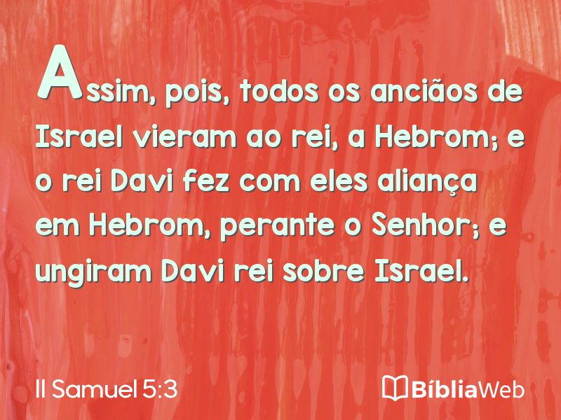 II Samuel 5:3 em imagem para compartilhar
