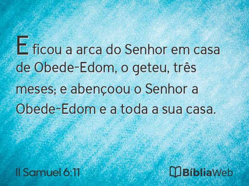 II Samuel 6:11 em imagem para compartilhar