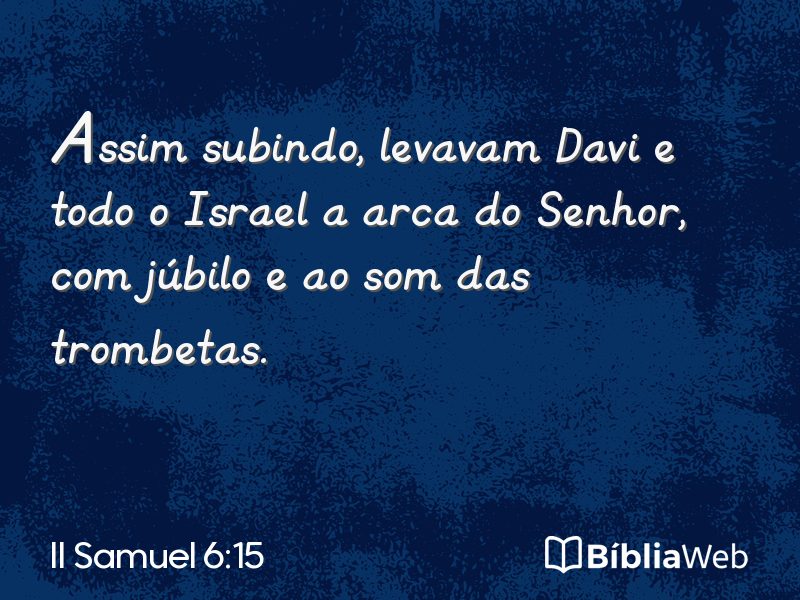 II Samuel 6:15 em imagem para compartilhar