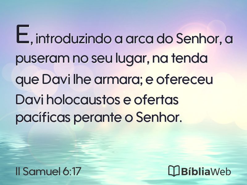 II Samuel 6:17 em imagem para compartilhar