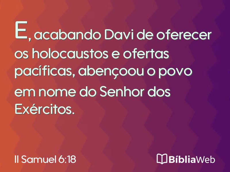 II Samuel 6:18 em imagem para compartilhar