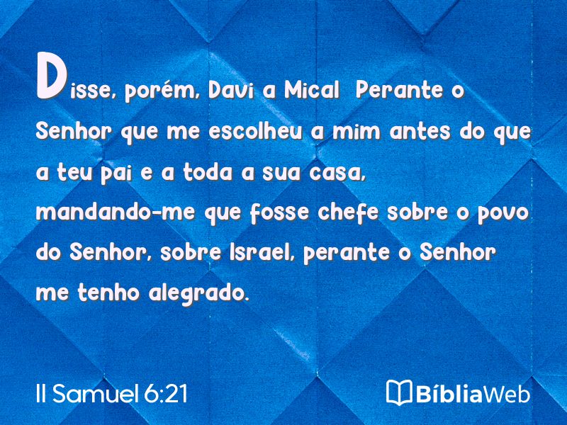 II Samuel 6:21 em imagem para compartilhar