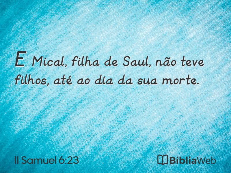 II Samuel 6:23 em imagem para compartilhar