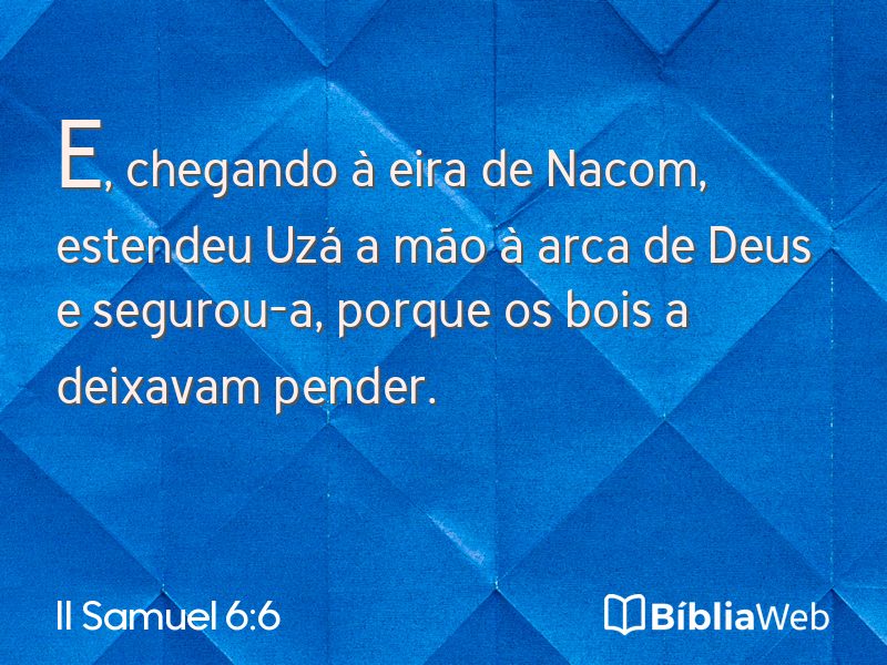 II Samuel 6:6 em imagem para compartilhar