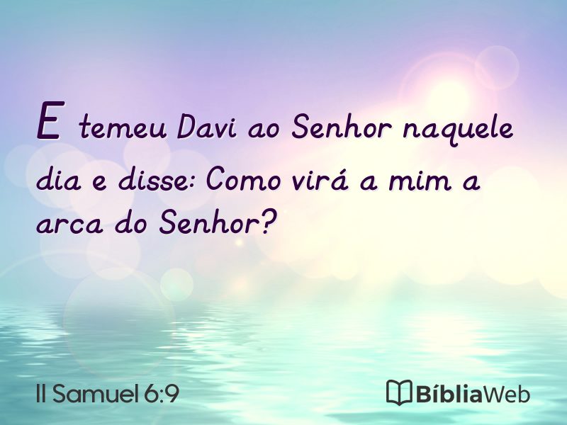 II Samuel 6:9 em imagem para compartilhar