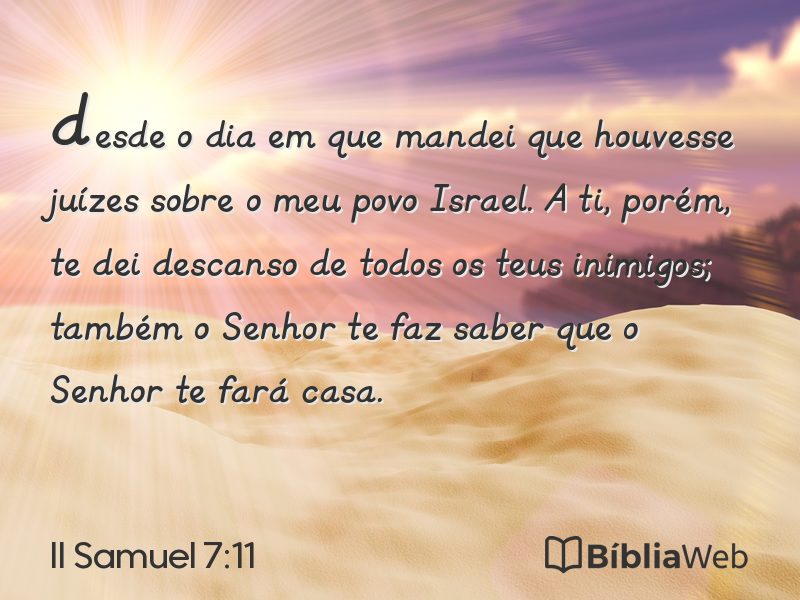 II Samuel 7:11 em imagem para compartilhar