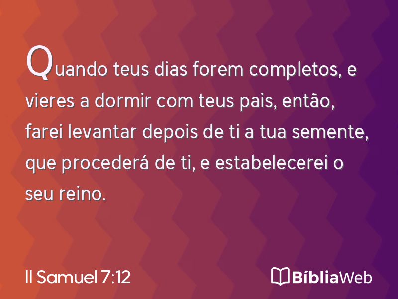 II Samuel 7:12 em imagem para compartilhar
