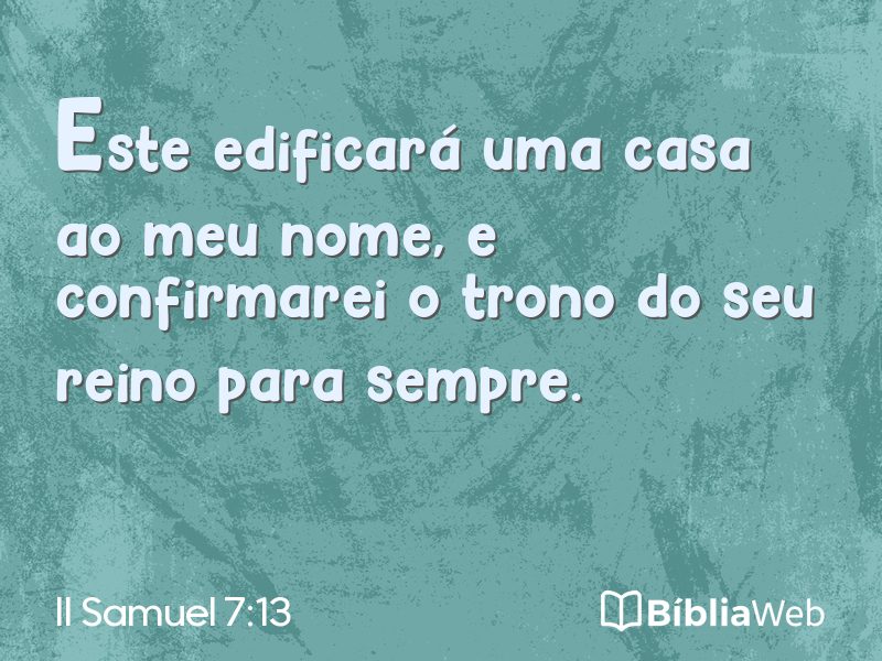 II Samuel 7:13 em imagem para compartilhar