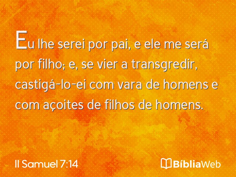 II Samuel 7:14 em imagem para compartilhar