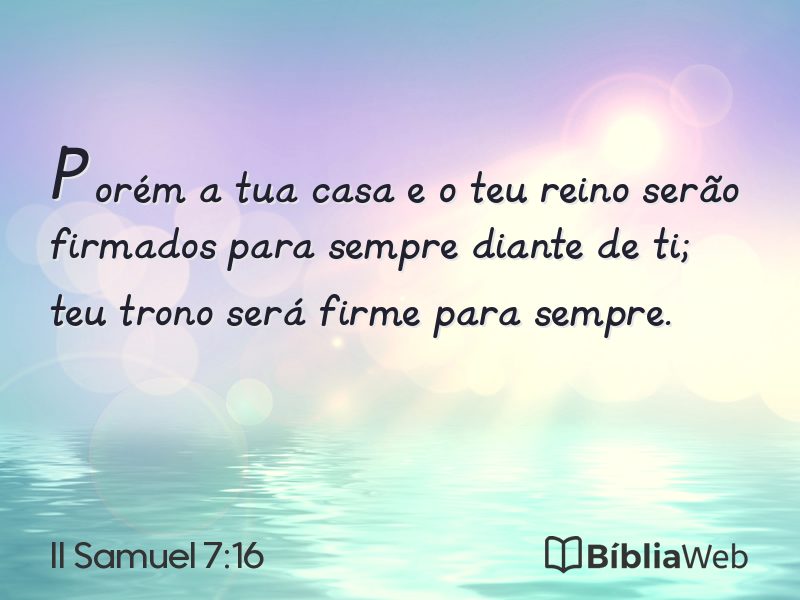 II Samuel 7:16 em imagem para compartilhar