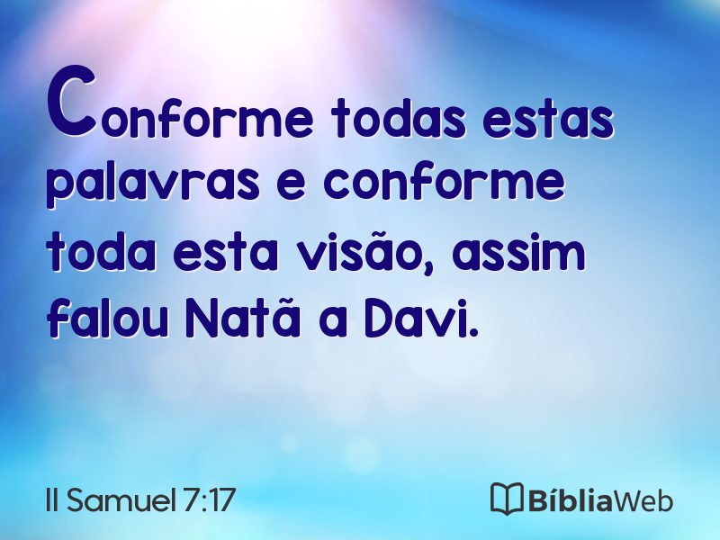 II Samuel 7:17 em imagem para compartilhar
