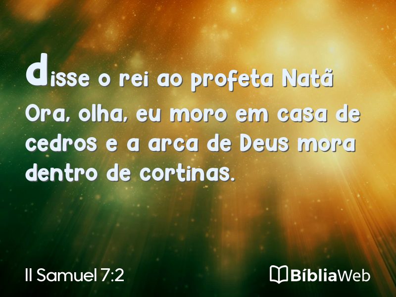 II Samuel 7:2 em imagem para compartilhar