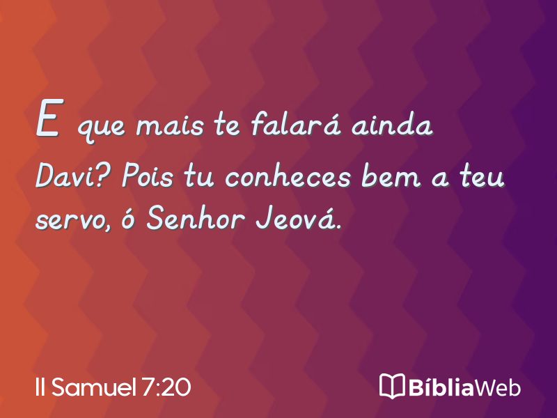II Samuel 7:20 em imagem para compartilhar