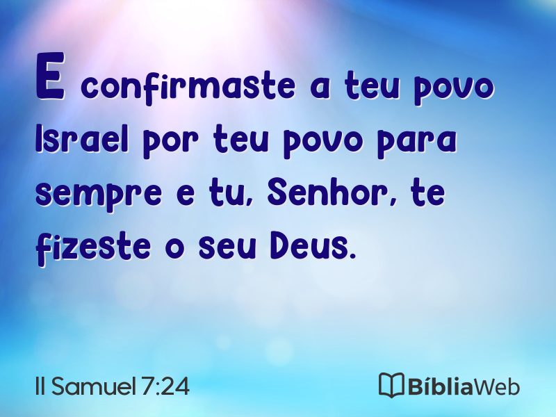 II Samuel 7:24 em imagem para compartilhar