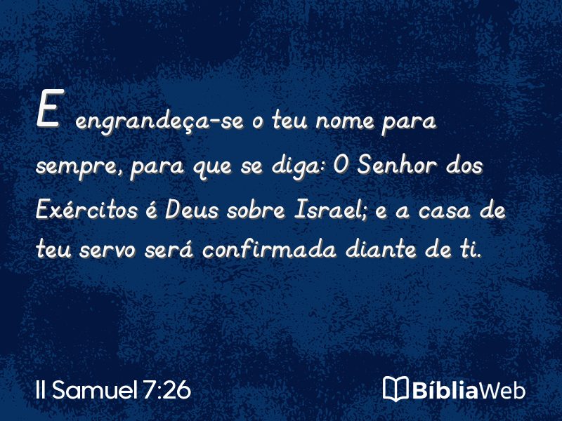 II Samuel 7:26 em imagem para compartilhar
