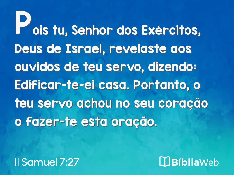 II Samuel 7:27 em imagem para compartilhar