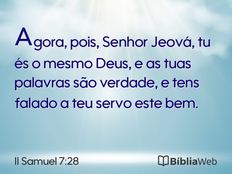 II Samuel 7:28 em imagem para compartilhar