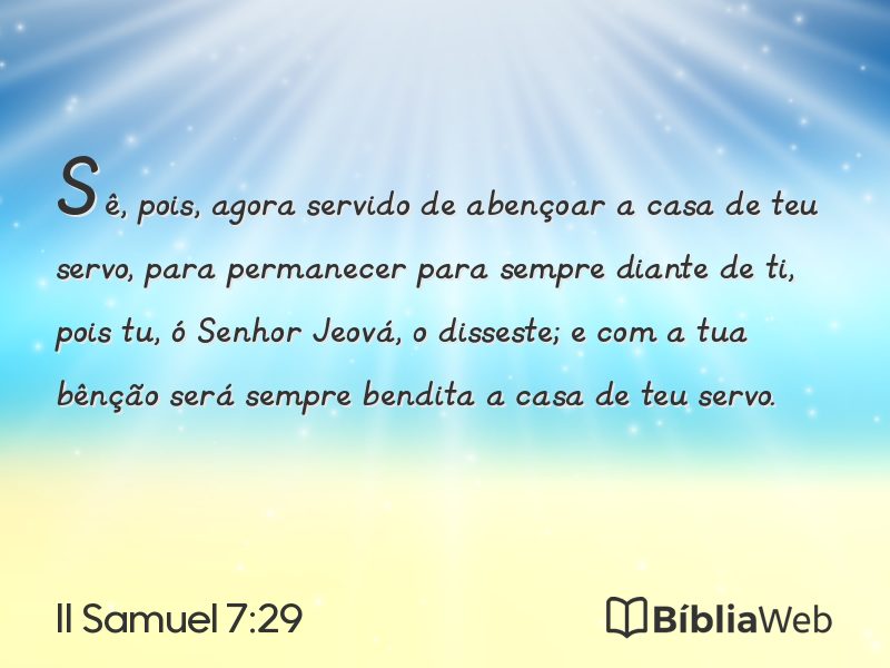 II Samuel 7:29 em imagem para compartilhar