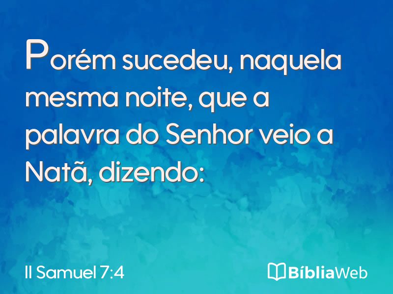 II Samuel 7:4 em imagem para compartilhar