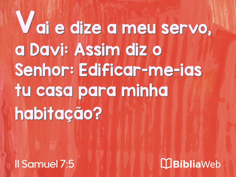 II Samuel 7:5 em imagem para compartilhar