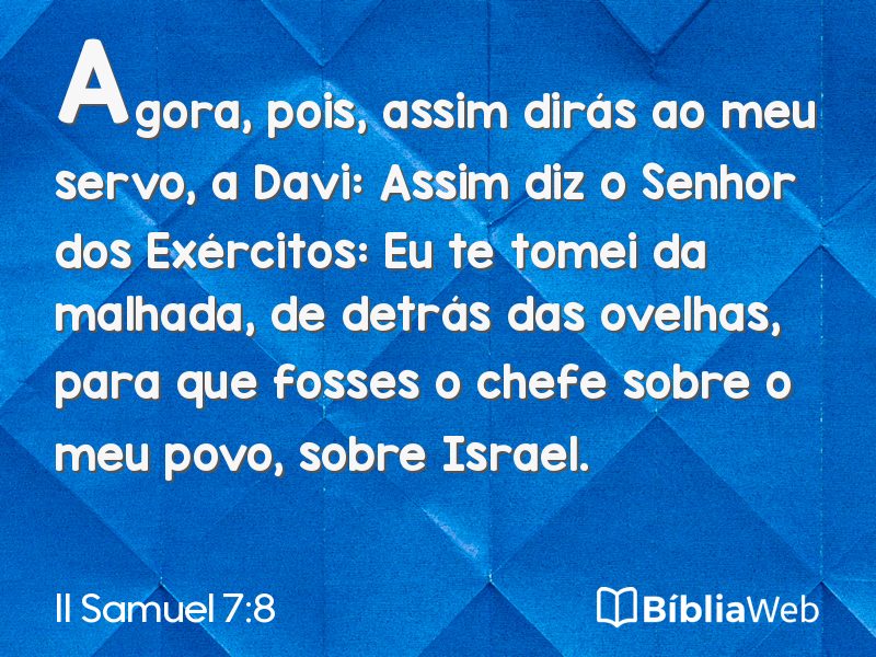 II Samuel 7:8 em imagem para compartilhar