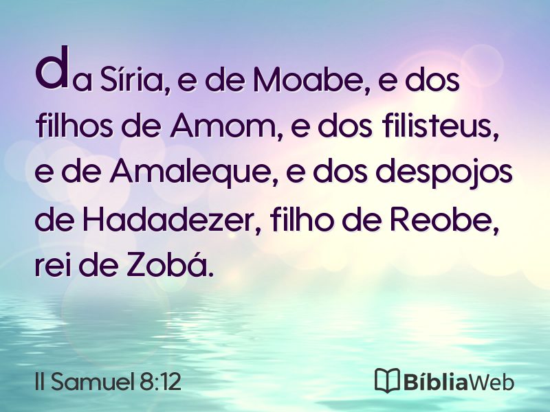 II Samuel 8:12 em imagem para compartilhar